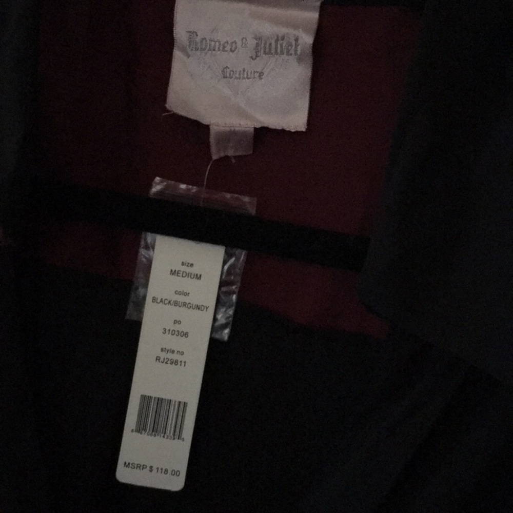 NWT! Romeo & Juliette Couture Black Blouse - Picture 2 of 6