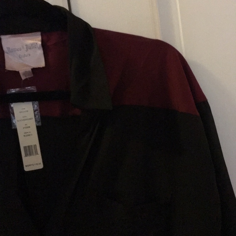 NWT! Romeo & Juliette Couture Black Blouse - Picture 3 of 6