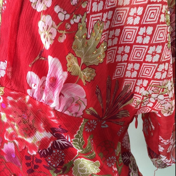 Floral Kimono Blouse Top Small - Picture 5 of 5