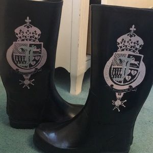 Juicy Couture Black Rain Boots