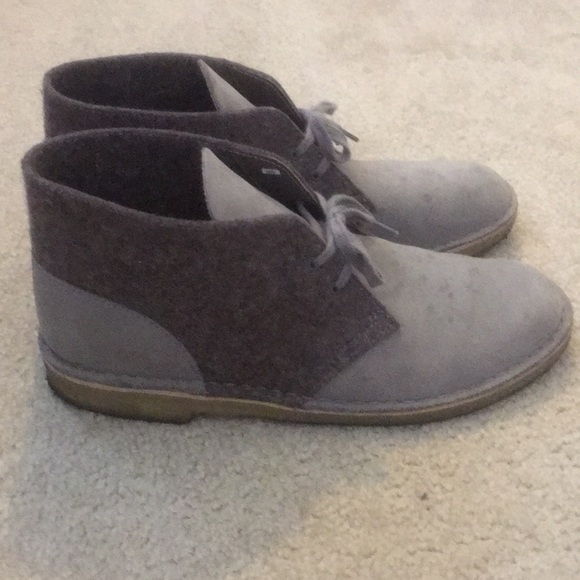 clarks originals men's desert boot grey leather