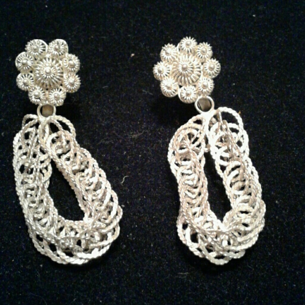 Alpaoa Silver Earrings Antique