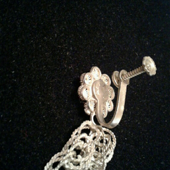 Alpaoa Silver Earrings Antique - Picture 3 of 4