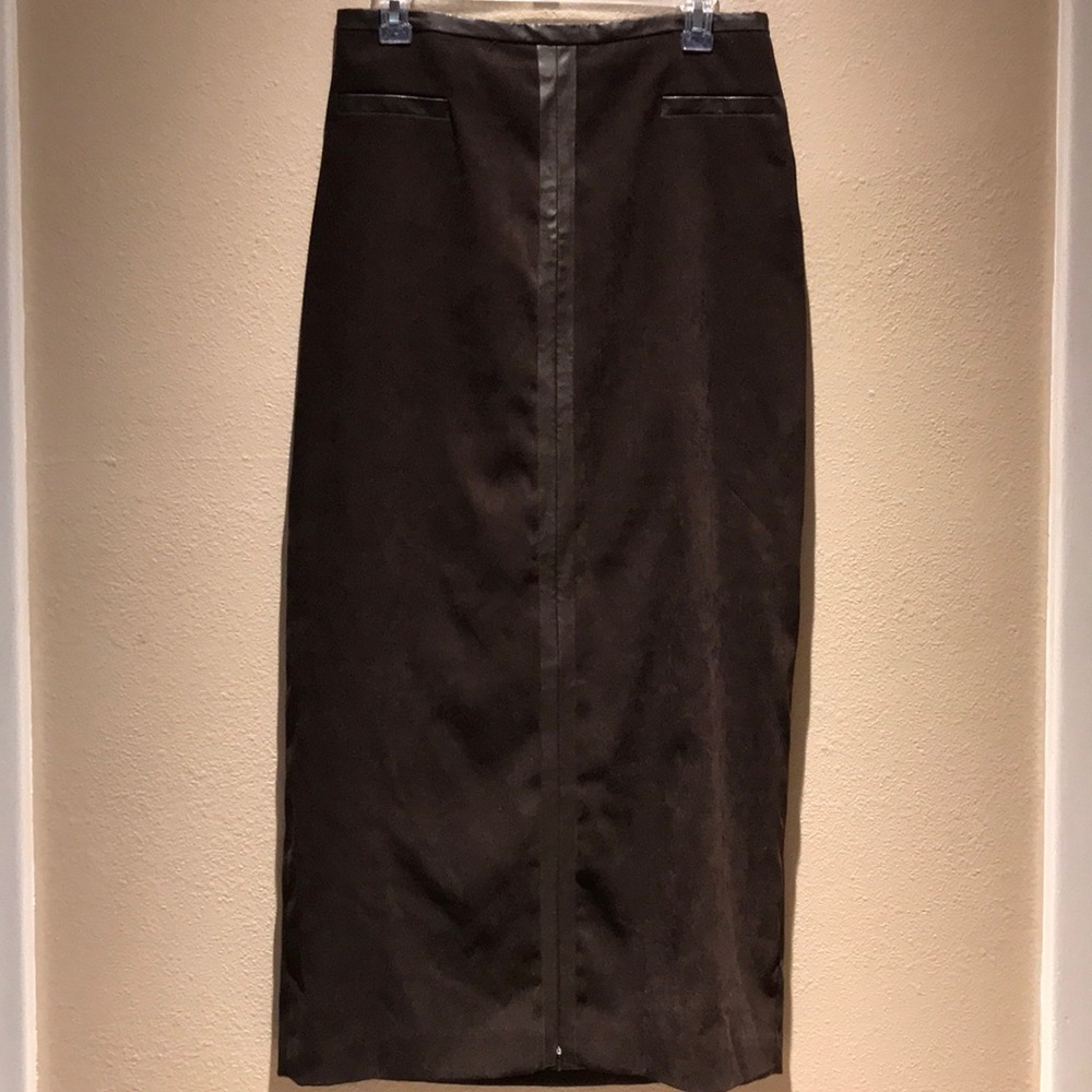 Brown Pencil Maxi Skirt