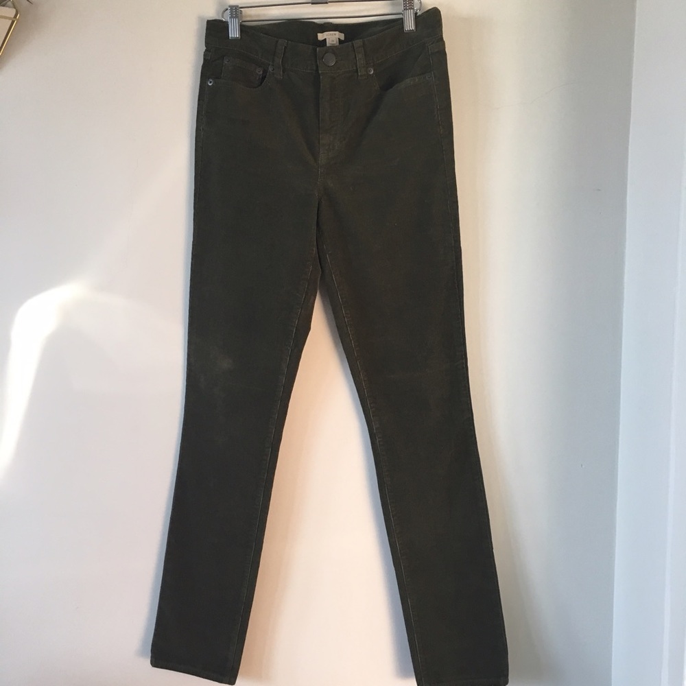J Crew Olive Green Corduroy Pant