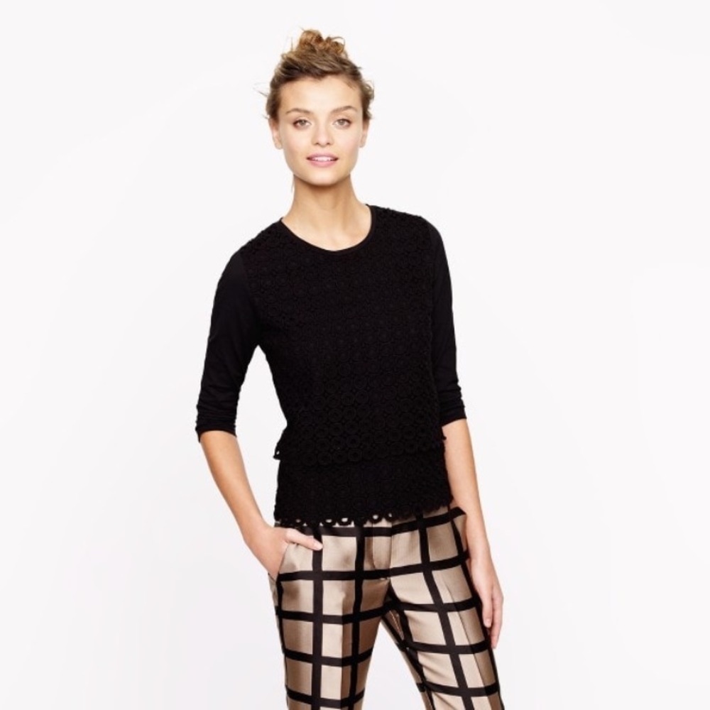J.Crew Circle Lace Tee