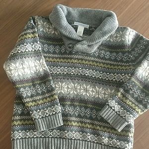 Boys pullover fair isle sweater cotton
