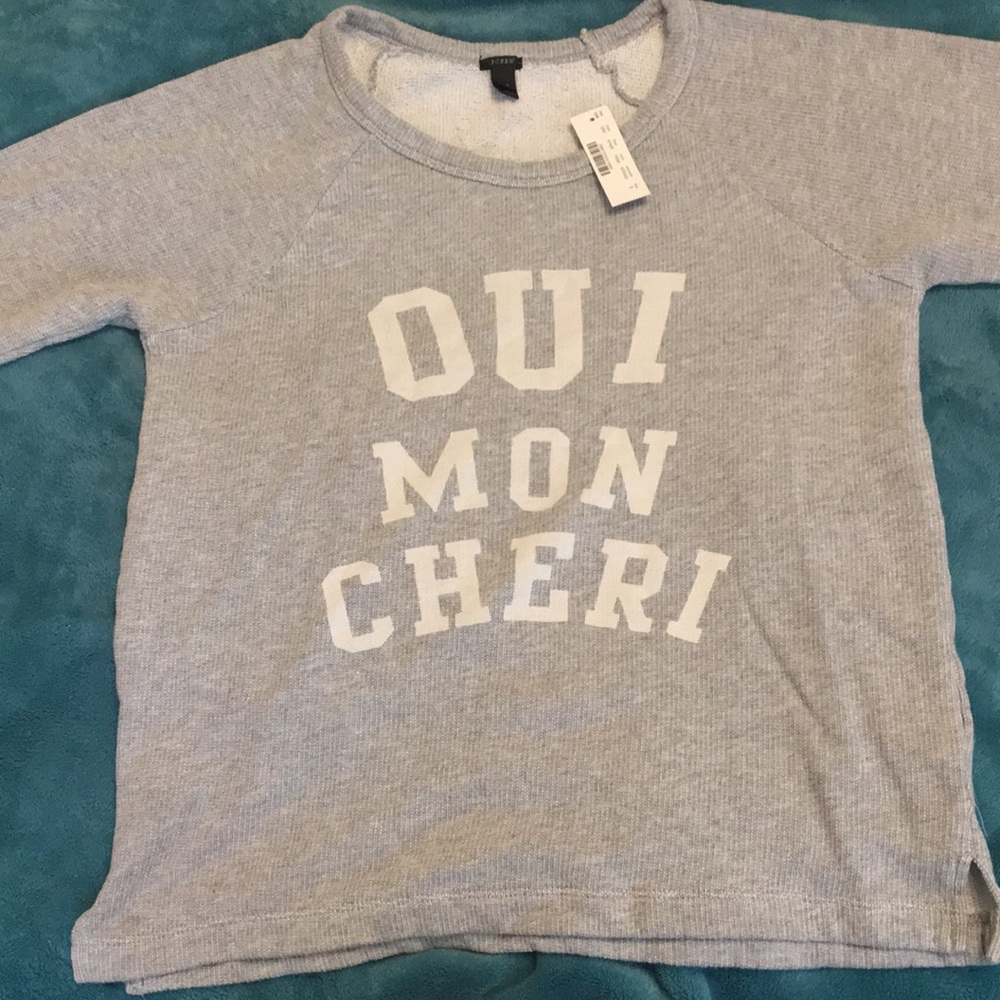 J.Crew Gray Crewneck new with tags !