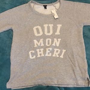 J.Crew Gray Crewneck new with tags !