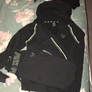 LOVE PINK NEON GREEN AND BLACK SET