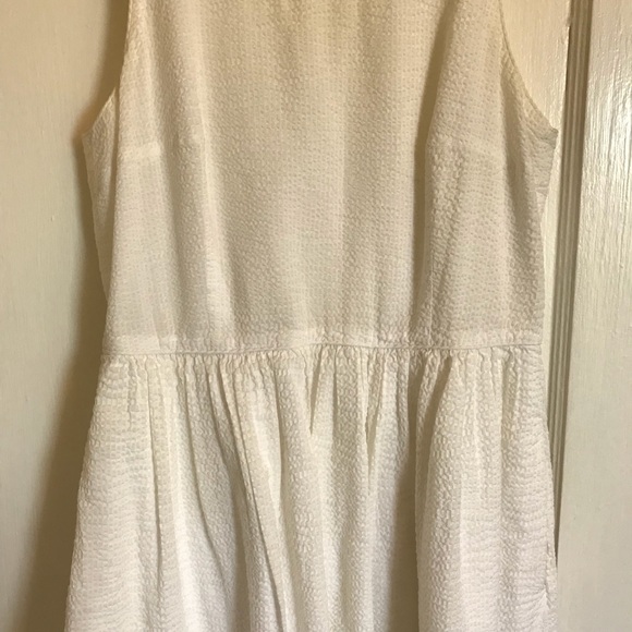 Cream J Crew cotton fit flare dress w/side pockets - Picture 4 of 4