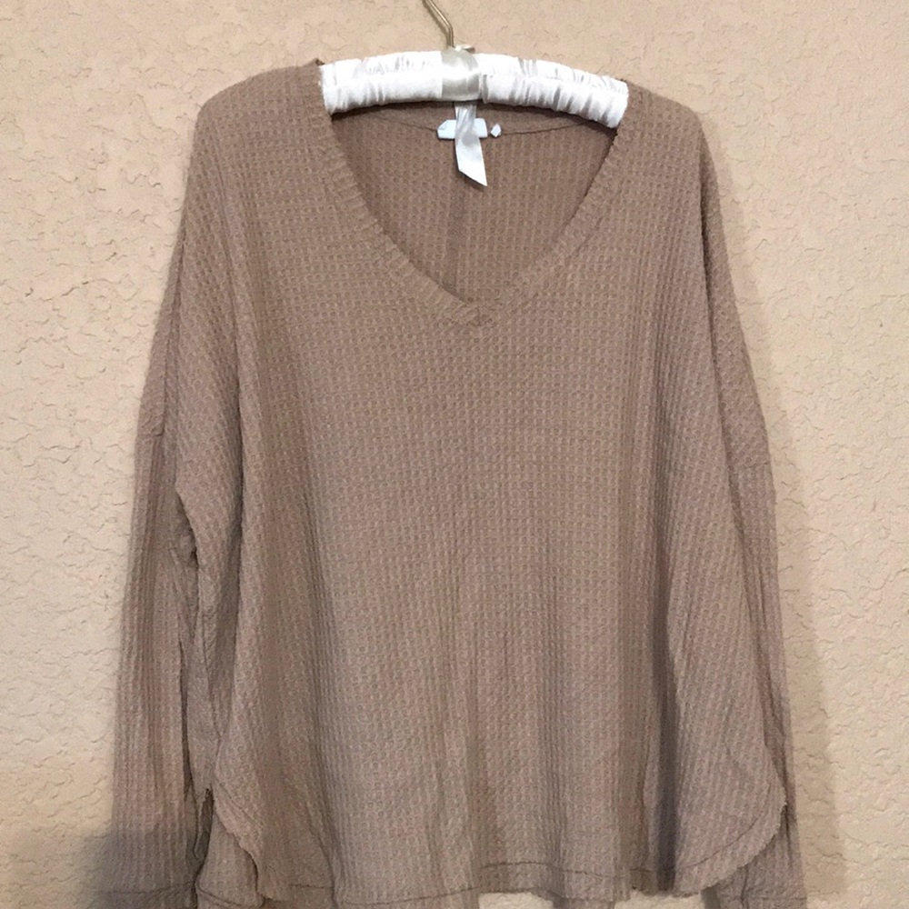 Bat winged thermal sweater