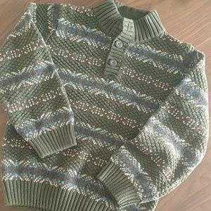 Boys pullover cotton sweater fair isle design