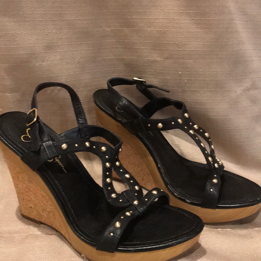 Black Sandal Wedges
