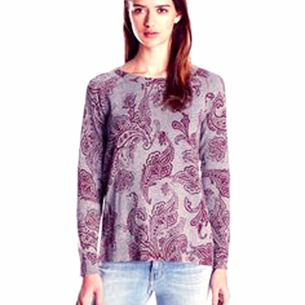 Lucky-Brand-Women-039-s-Printed-PullOver-Medium
