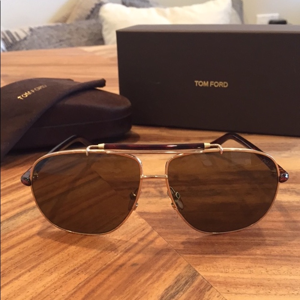 Tom Ford Adrian Aviator Gold/Tortoise Brown