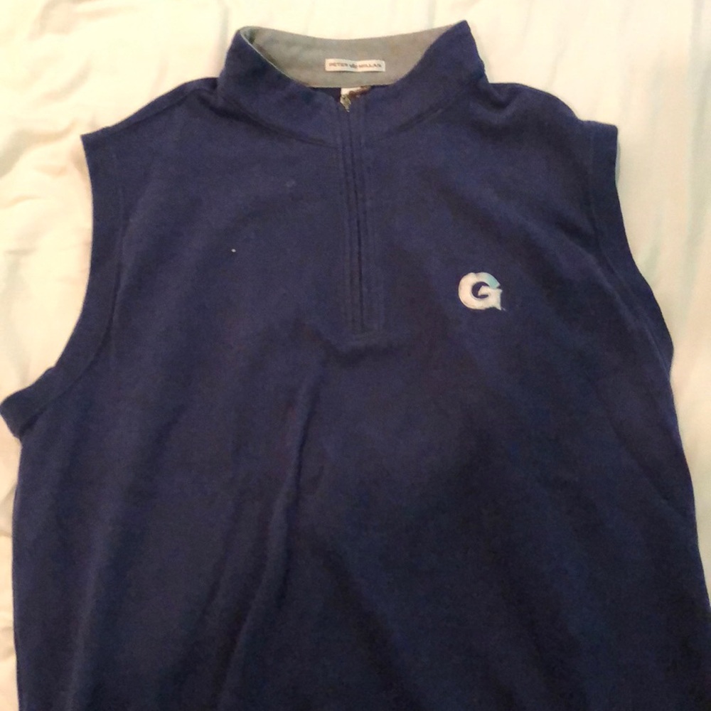 Peter Miller vest with Georgetown University logo