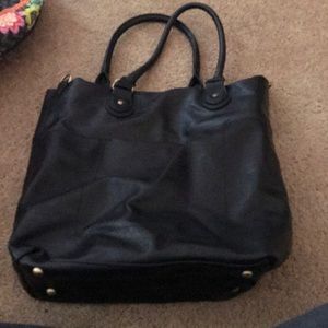Cute black leather bag