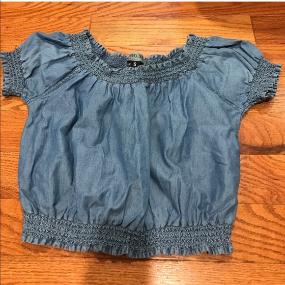 ‼️Darling‼️Bershka Denim Collection Cropped Top - Picture 1 of 2