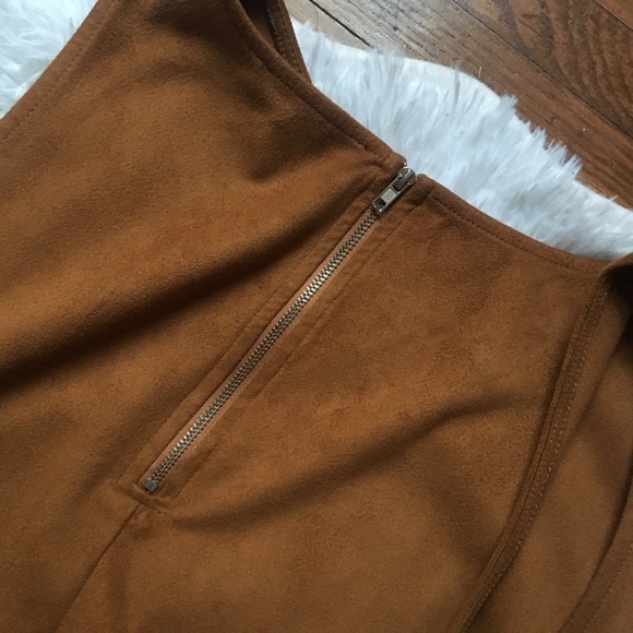 ✨VELVET RUST ZIP UP DRESS✨ - Picture 2 of 3