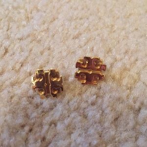 Tory Burch logo earrings