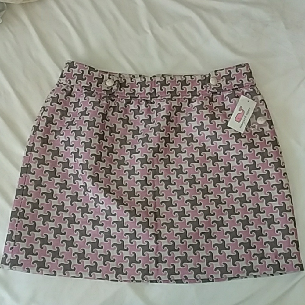 NWT Vineyard Vines Wave Houndstooth skirt
