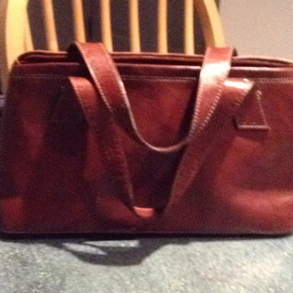 All leather handbag
