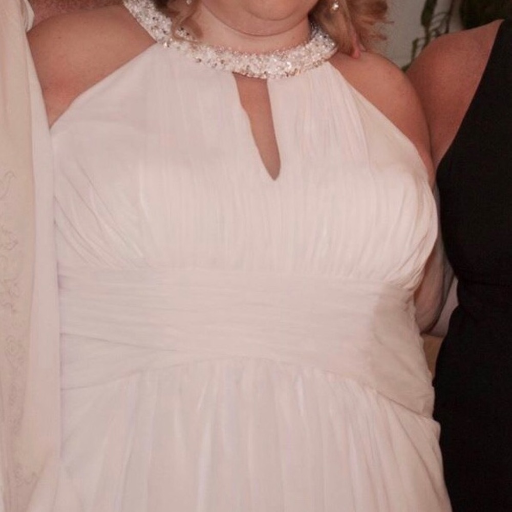 White formal dress size 28