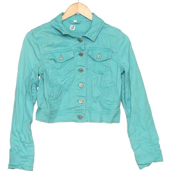 turquoise jean jacket