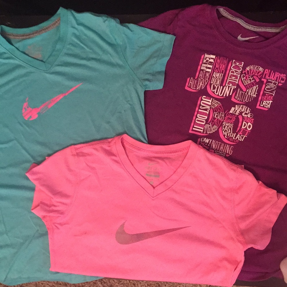 3-girls Nike athletic shirts