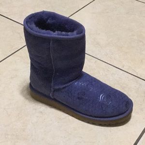 UGG Classic Short Kimono 2 Heirloom Lilac Boots.