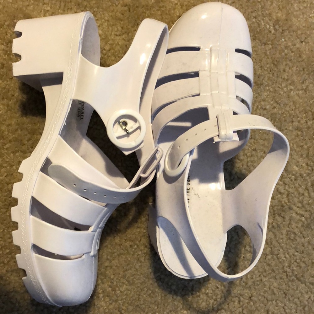 American Apparel Heeled Jelly Sandals