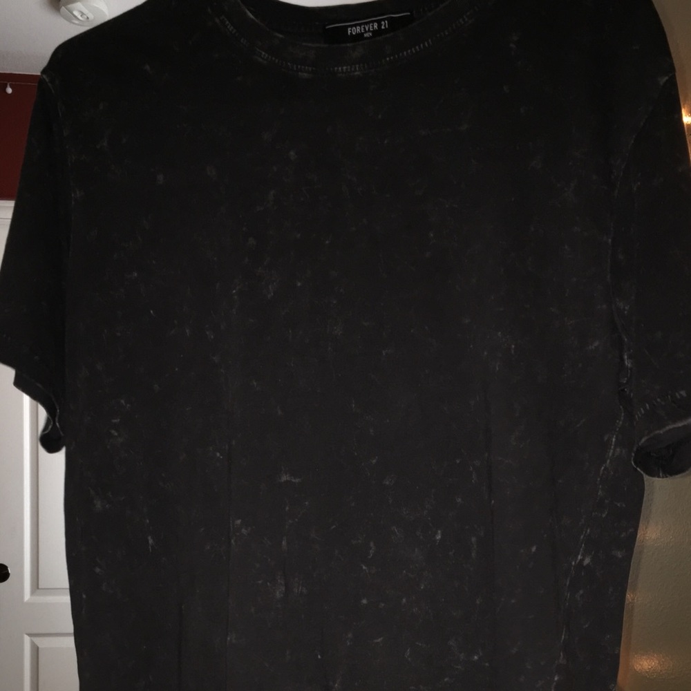 Denim print black T-shirt