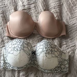 2 VS Strapless Bras
