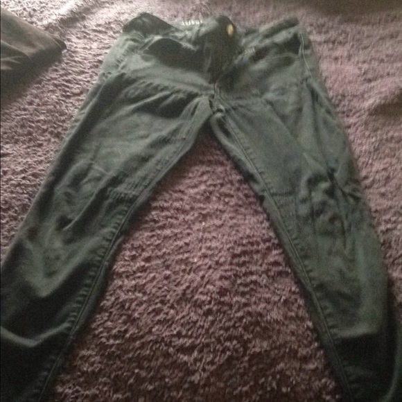 Black stretch American eagle jeggings - Picture 1 of 2