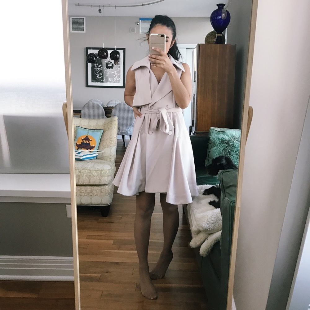 Trench vest dress