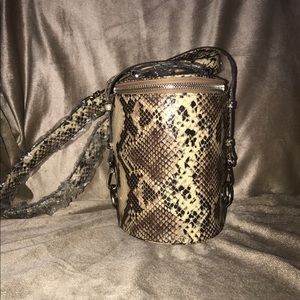 Cylinder Snake Skin Print Purse (brand new)!