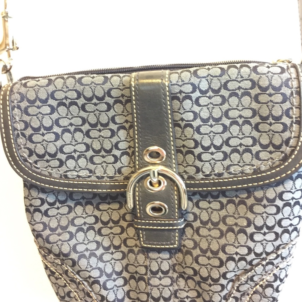 Navy Authentic Coach Crossbody