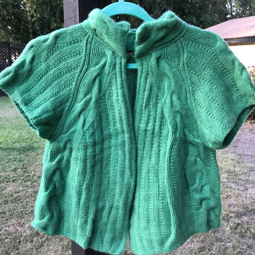 Cashmere Cashmere green crop sweater