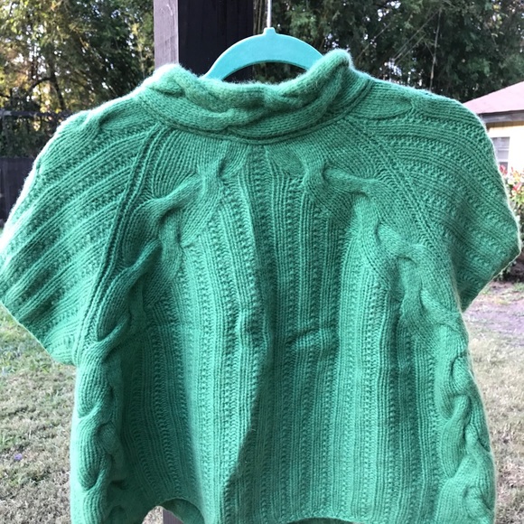 Cashmere Cashmere green crop sweater - Picture 2 of 3