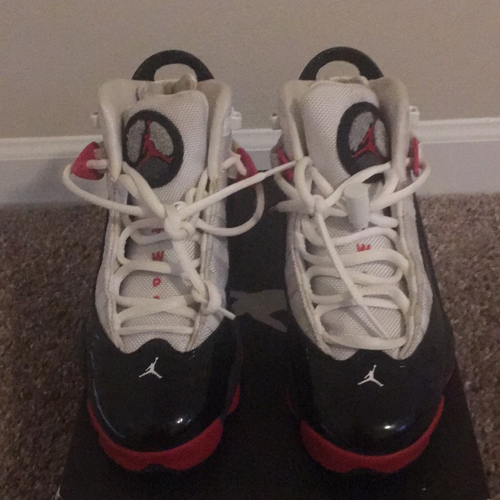 Size 4 ; “Jordan 6 rings (still have the box)