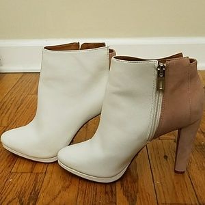 Schutz Pink & White booties