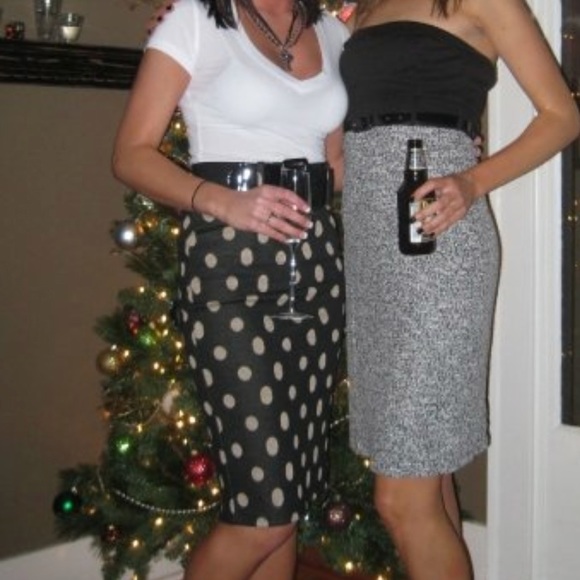 Polka Dot Pencil Skirt - Picture 3 of 8