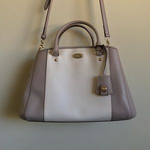 BNWOT White and Lavender Coach Bag