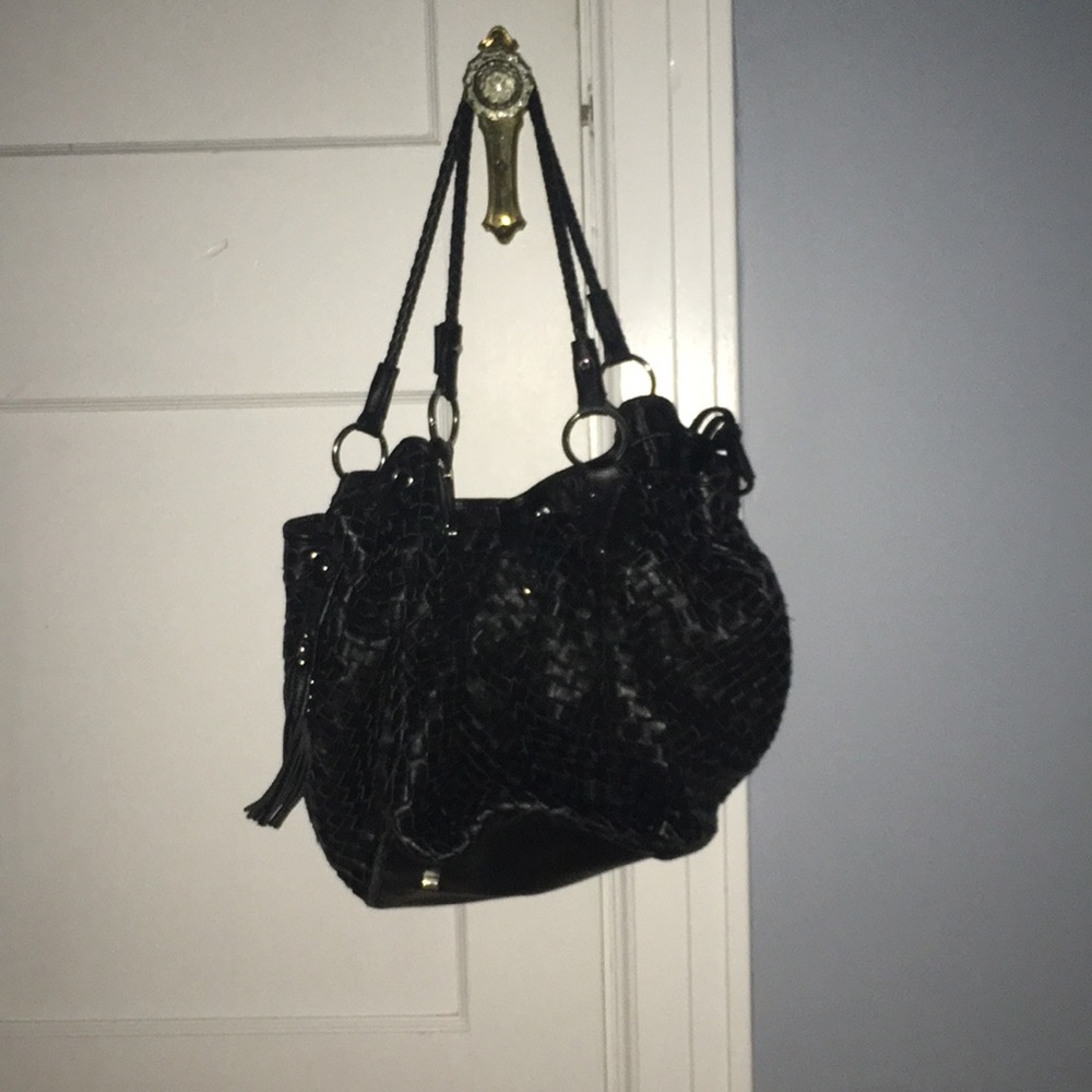 Adrienne Vittadini Purse - Black Leather