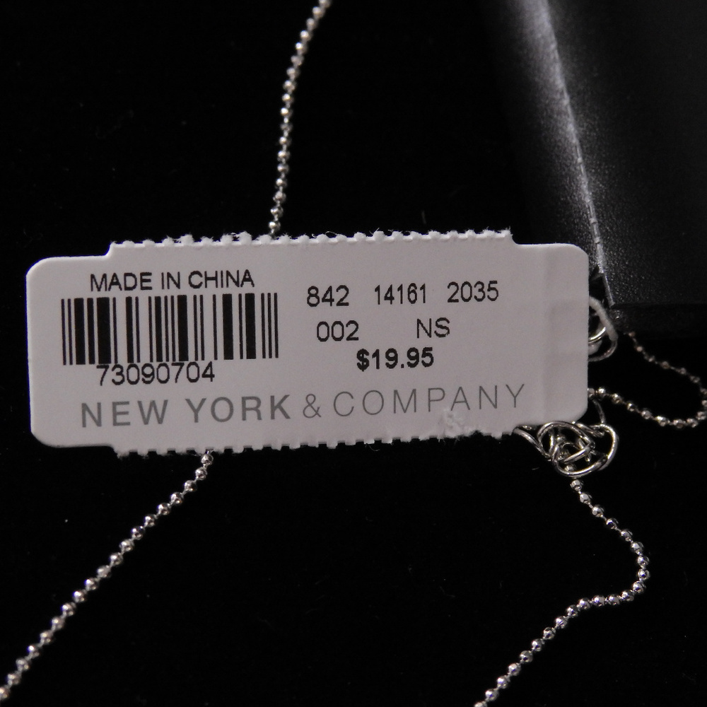 NWT silver Initial necklace crystal M NYCON7-M - Picture 2 of 6