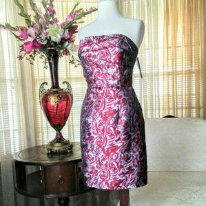 Camille la vie silver and maroon dress NWT