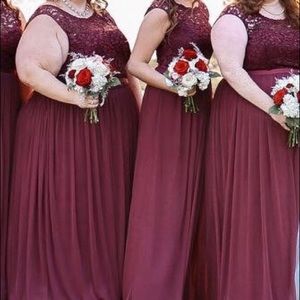 Size 28 lacy burgundy dress