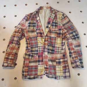 Maher patchwork Madras blazer