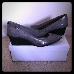 Anne Klein Sport Valerie Pewter Wedge Pump